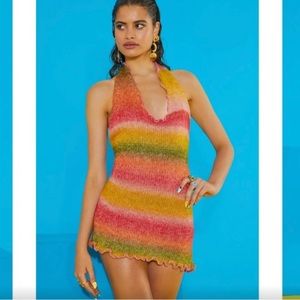 Jaded MULTI HALTER KNIT DRESS